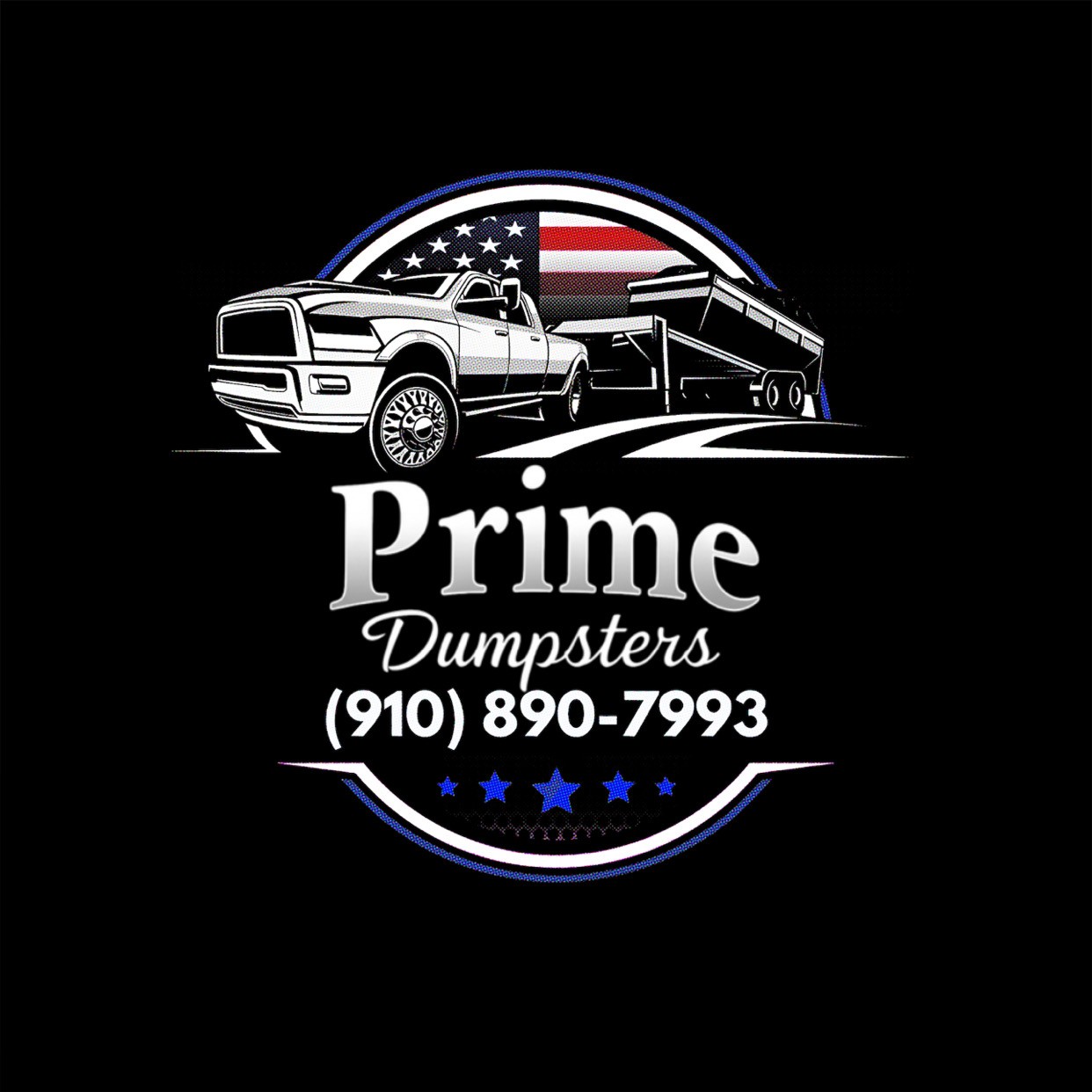 Prime Dumpsters NC dumpster on site